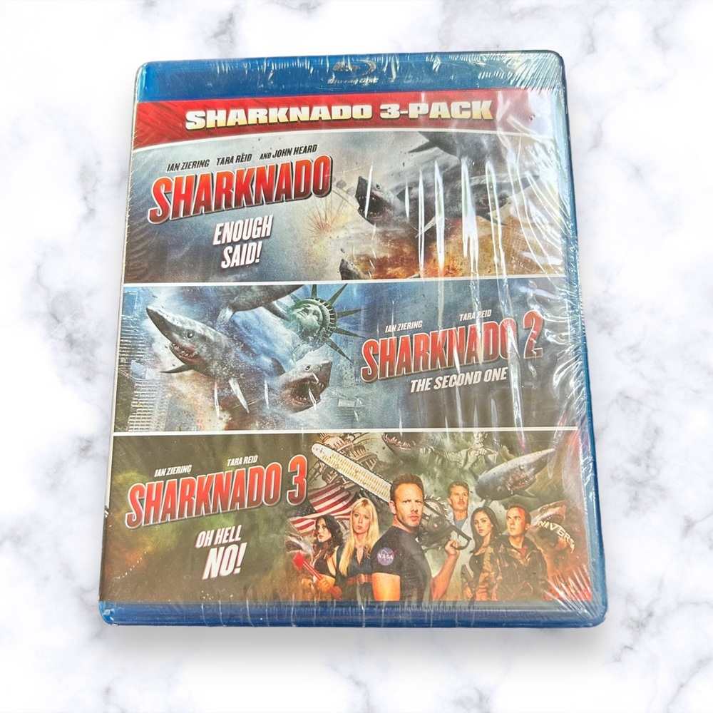 Sealed Sharknado Movies 1-3 Blu-ray Set Ian Ziering Tara Reid US